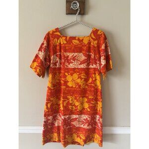 Vintage Kiyomi Liberty House Womens Size S Shift Dress Orange Yellow Floral
